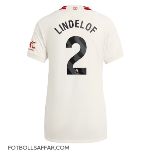 Manchester United Victor Lindelof #2 Tredjeställ Dam 2023-24 Kortärmad